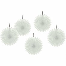 Fan Decor Mini White 5pc