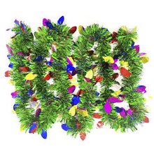 12' Christmas Light Tinsel Garland