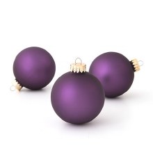Boxed Ornament Purple Matte 10pc