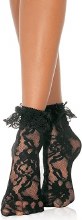 Anklet Lace Ruffle Black