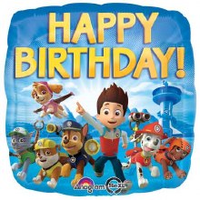 Paw Patrol Happy Birthday Standard Size Mylar Helium Balloon ~ 18"
