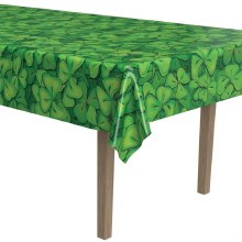 Shamrock Plastic Tablecover ~ 54in. x 108in.