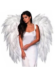 Angel Wings White Waist Length