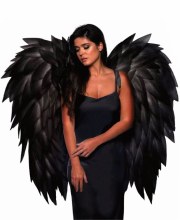 Angel Wings Black Waist Length