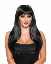 Black Flirty Wig w/ Bangs