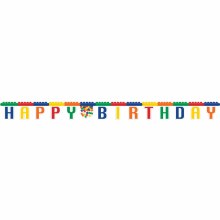 Block Party Happy Birthday Banner