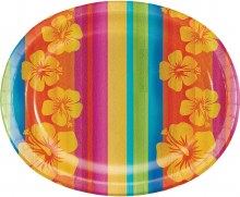 Sunset Stripes Oval Platter