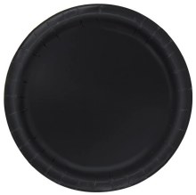 Black 7" Paper Plate 20ct