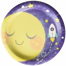 To the Moon 7in Plates 8ct