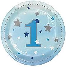 One Little Star Boy 7in Plates 8ct