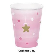 One Little Star Girl 9oz Cup 8ct