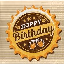 Hoppy Birthday Beer Beverage Napkins 16ct