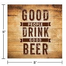Good People Drink Beer Beverage Napkins 12ct