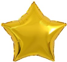 Star Shape • 36" Jumbo Mylar Helium Balloon • GOLD