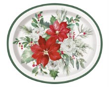 Christmas Oval 12" Plates 8ct