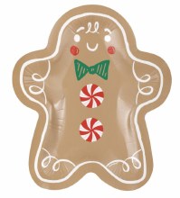 Gingerbread Man 8" Plate 8ct
