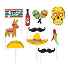 Photo Booth Props Fiesta 10pc