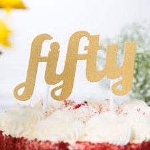 Cake Topper Glitter Fifty