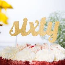 Cake Topper Glitter Sixty