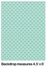 Mint Mermaid Scale Backdrop • 4.5ft. x 6ft.