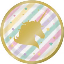 Unicorn Sparkle 7in Plates 8ct