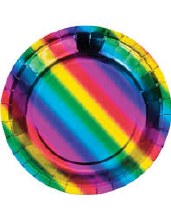 Rainbow Foil 7in Plates