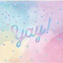 Iridescent Yay Beverage Napkins 16ct