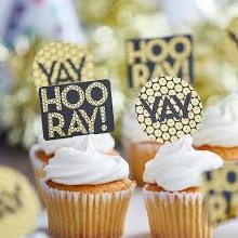 Yay/Hooray Cupcake Picks 12ct