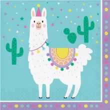 Llama Party Lunch Napkins 16ct