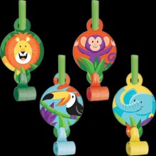 Jungle Safari Bday Blowouts 8pc