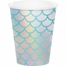 Mermaid Shine Irideescent Mermaid Scales 9oz. Hot/Cold Cups • 8 Count