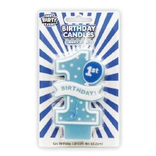 Number 1st Birthday Candle • Blue