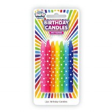 Colorful Polka Dot Birthday Candles • 12 Count