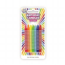 Colroful Chevron Pattern Birthday Candles • 12 Count