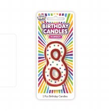 Number 8 Colorful Birthday Candle