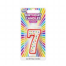 Number 7 Colorful Birthday Candle