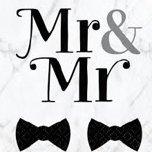 Mr. & Mr. Tux Beverage Napkins 16ct