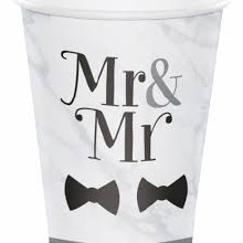 Mr. & Mr. Hot/Cold 12oz Paper Cups 8ct