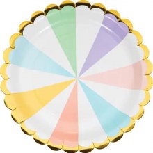 Pastel Celebrations 9in. Paper Plates ~ 8 Count