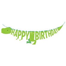 Dinosaur Happy Birthday Banner