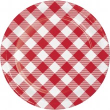 Gingham 9" Paper Plates
