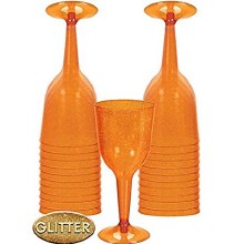 Wine Glasses Pl. Orange 20ct