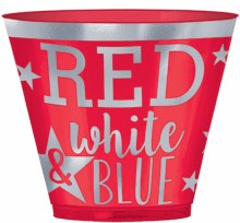 Red & Blue Pl 9oz Tumblers