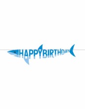Happy Birthday Shark Banner
