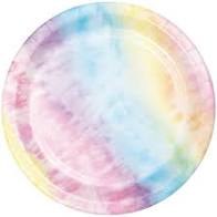 Tie Dye 7in Plates 8ct