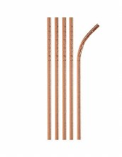 Straws Rose Gold Metallic 24pk