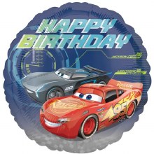 Cars Happy Birthday 17in. Standard Size Mylar Helium Balloon