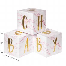 Oh Baby Block Centerpiece Pink