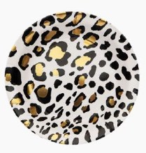 Leopard Metallic Gold 7"Plates