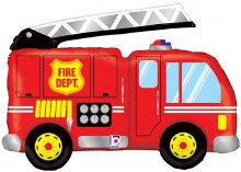 Fire Truck Shape • Jumbo 40in. Mylar Helium Balloon